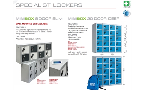 New MINIBOX steel lockers