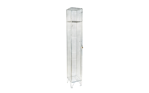 Single Door Mesh Locker  - H1980mm x W305mm x D305mm - Hasp & Staple Lock  - Nest of 1