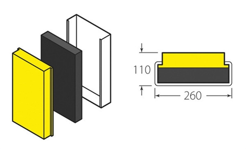 A021 PU Dock Bumper 450x260x110mm