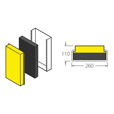 A021 PU Dock Bumper 450x260x110mm