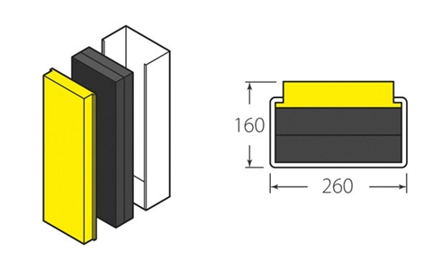 A024 PU Dock Bumper 750x260x160mm