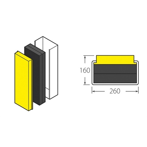 A024 PU Dock Bumper 750x260x160mm