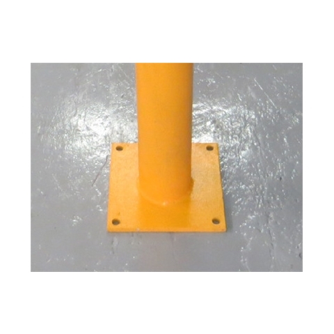 A078 Yellow Steel Bollard Rubber Cap 114x1000mm