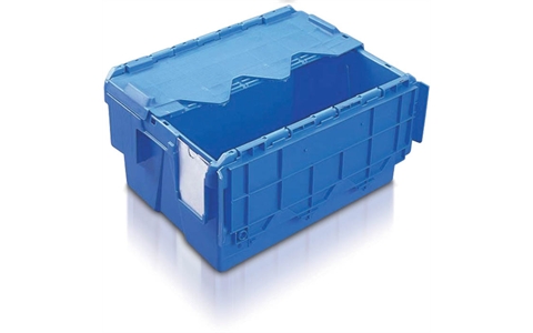 Kaiman Food Grade Attached Lid Container - 18 Litre - Blue - Overall Size  H222mm x W300mm x D400mm