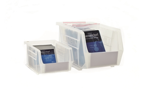 Size 4 Anti-Bacterial Clear Linbins - H130mmx W140m x D210mm - Pack of 10 - Clear Storage Bins