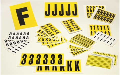 Self-Adhesive Vinyl Labels - Individual Letters