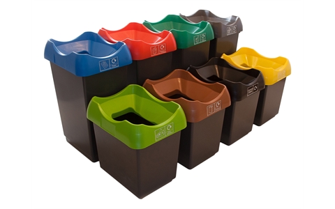 30 Litre Recycling Bin - Paper (Blue Top)  -   H415mm x W410mm x D320mm