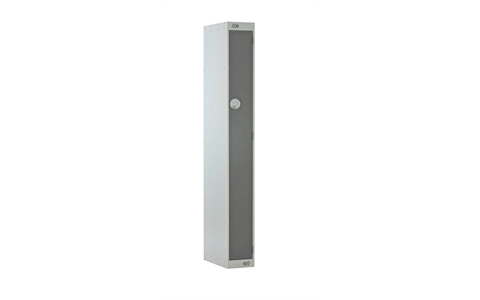 1 Door Slimline Locker 1800h x 225w x 450d mm - CAM Lock - Door Colour - Dark Grey
