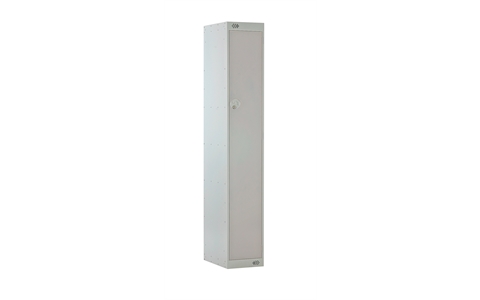 1 Door Standard Locker - with Sloping Top - 1925h x 300w x 300d mm - CAM Lock - Door Colour Light Grey