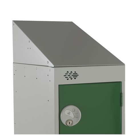 1 Door Standard Locker - with Sloping Top - 1925h x 300w x 300d mm - CAM Lock - Door Colour Light Grey