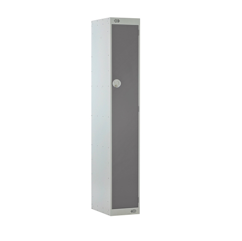 1 Door Standard Locker - with Sloping Top - 1925h x 300w x 300d mm - CAM Lock - Door Colour Dark Grey