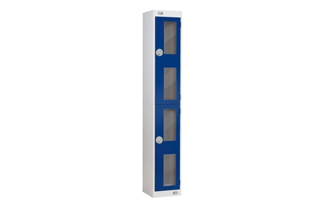 2 Door Insight Locker 1800h x 300w x 300d mm - CAM Lock - Door Colour Blue