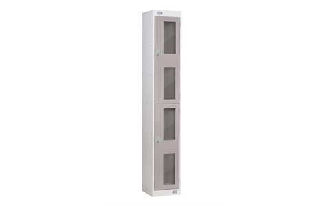 2 Door Insight Locker 1800h x 300w x 450d mm - CAM Lock - Door Colour Light Grey