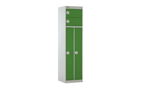 2 Person Locker 1800h x 450w x 450d mm - Green Doors- CAM Lock