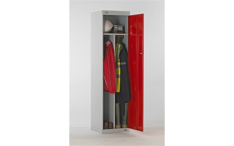 Clean & Dirty Locker - 1800h x 450w x 450d mm - CAM Lock - Door Colour Red