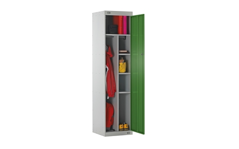 Uniform Locker - 1800h x 450w x 450d mm - CAM Lock - Door Colour Green