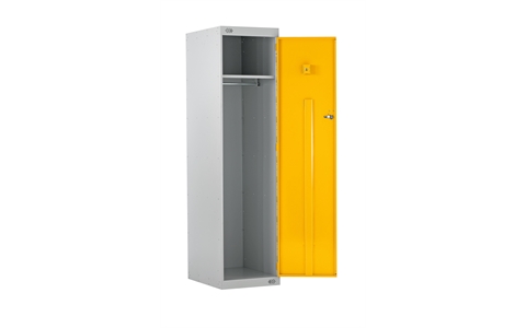 Police Locker with CS Canister Holder - 1800h x 450w x 600d mm - CAM Lock - Door Colour - Yellow