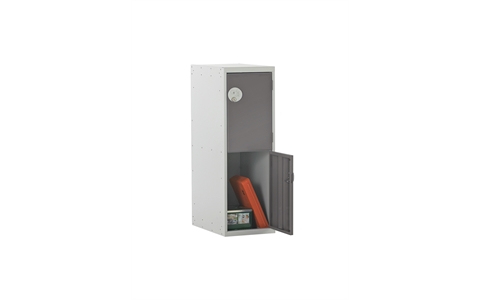 2 Door Half Height Lockers 896h x 300w x 300d mm - CAM Lock - Door Colour Dark Grey