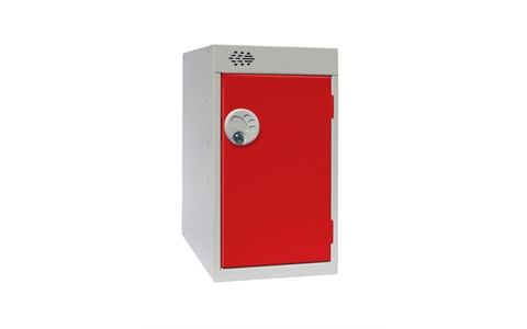 Quarto Lockers 511h x 300w x 300d mm - CAM Lock - Door Colour Red