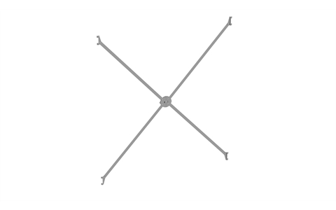 Cross Brace for Single Sided Run to suit 1000mm Wide Bay