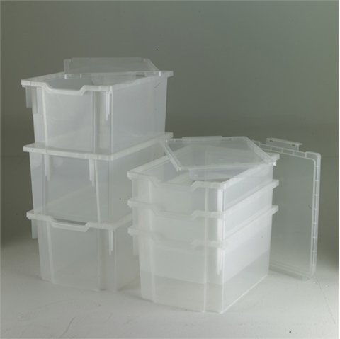 6 Clear Extra Deep Trays includes Trays - H255mm x W312mm x D430mm