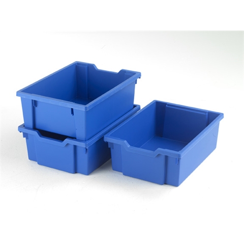 3 Royal Blue Deep trays -  H150mm x W312mm x D427mm