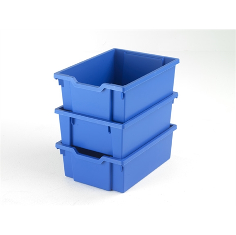 3 Royal Blue Deep trays -  H150mm x W312mm x D427mm