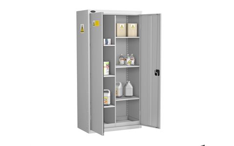 8 Compartment COSHH General Cabinet - Silver Grey Body/Silver Grey Doors - H1780mm x W915mm x D460mm