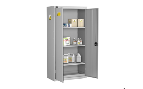 Standard COSHH General Cabinet - Silver Grey Body/Silver Grey Doors - H1780mm x W915mm x D460mm