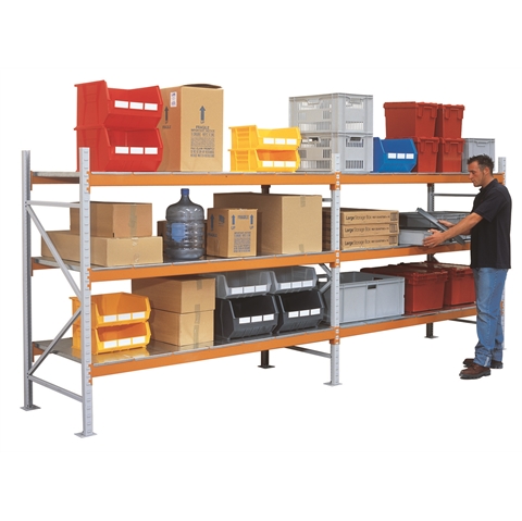 Apex Longspan 500 Series Starter Bay - H2400mm x W1500mm x D600mm - with 3 Shelves