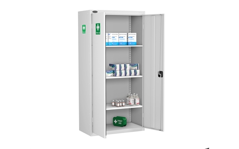 Standard Medical Cabinet -White Body/White Doors - H1780mm x W915mm x D460mm