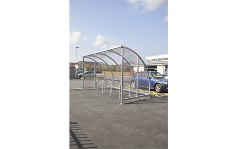 Kenilworth Cycle Shelter - H2230mm x W2000mm x D2150mm - Dark Blue - Powder Coated