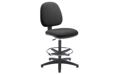Zoom Draughting Chair Adjustable Ring CHARCOAL