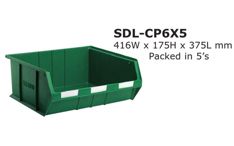 Link51 CP6 Container Plastic Green (Pack of 5.)