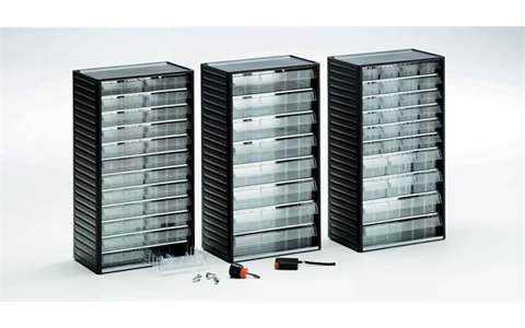 60 Drawer 550mm Cabinet - Grey - Overall Size  H550mm x W310mm x D180mm