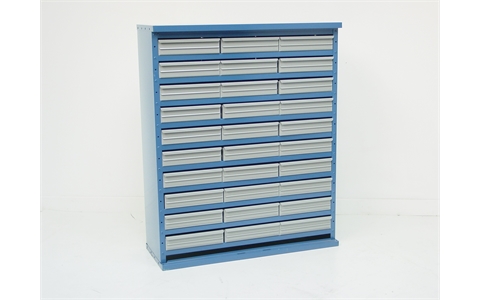 30 Drawer Cabinet With Doors - Blue Body - H1070mm x W895mm x D305mm