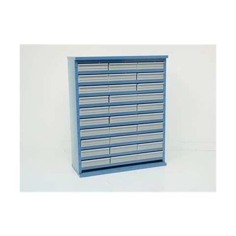 30 Drawer Cabinet Without Doors - Blue Body - H1070mm x W895mm x D305mm