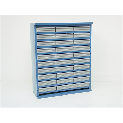 30 Drawer Cabinet Without Doors - Blue Body - H1070mm x W895mm x D305mm