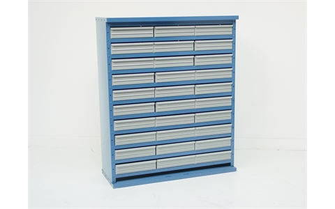 30 Drawer Cabinet With Doors - Blue Body - H1070mm x W895mm x D460mm