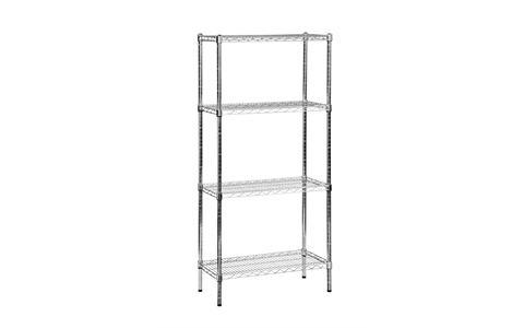 Chrome Wire Shelving 4 Shelf Starter Bay - H1625mm x W915mm x D305mm
