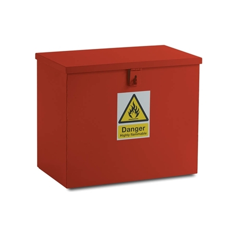Red - Small Hazardous  Flat Top Bin -   H500mm x W600mm x D350mm