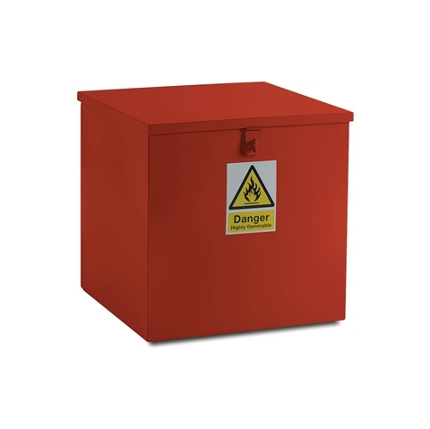 Red - Medium Hazardous  Flat Top Bin -   H600mm x W600mm x D600mm
