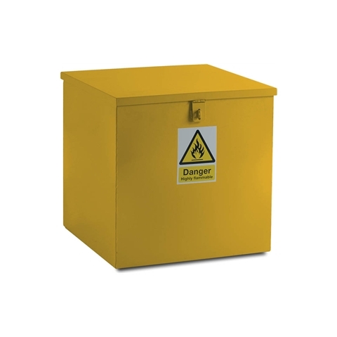 Yellow - Medium Hazardous Flat Top Bin -   H600mm x W600mm x D600mm