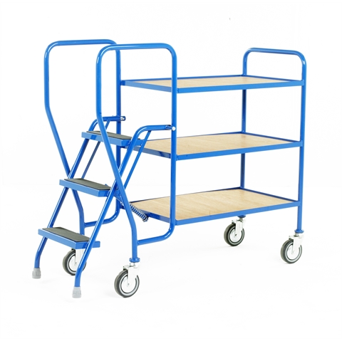 2 Tier Trolley - Two Baskets - Overall Size  H1150mm x W495mm x L1325mm