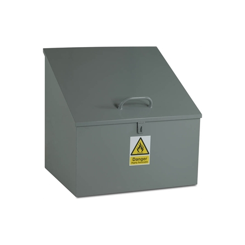 Sloping Top Bin - H900/500mm x W900mm x D750mm  - Grey