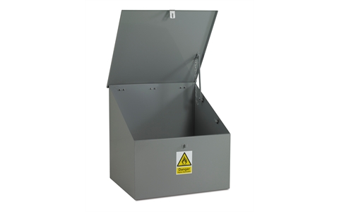 Sloping Top Bin - H900/500mm x W900mm x D750mm  - Grey