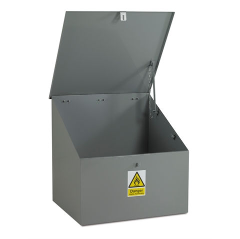 Sloping Top Bin - H900/500mm x W900mm x D750mm  - Grey