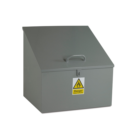 Sloping Top Bin - H900/500mm x W900mm x D750mm  - Grey