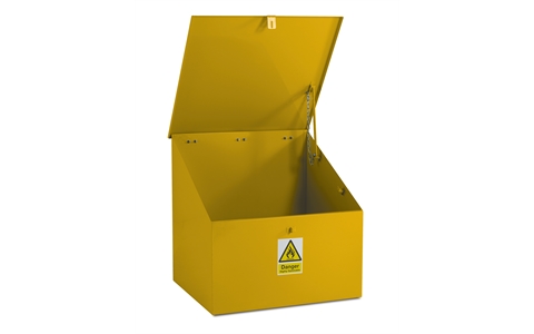 Sloping Top Bin - H900/500mm x W900mm x D750mm  - Yellow