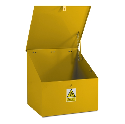 Sloping Top Bin - H900/500mm x W900mm x D750mm  - Yellow